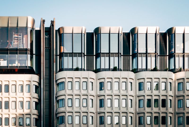 Moderne Gebäudefassade