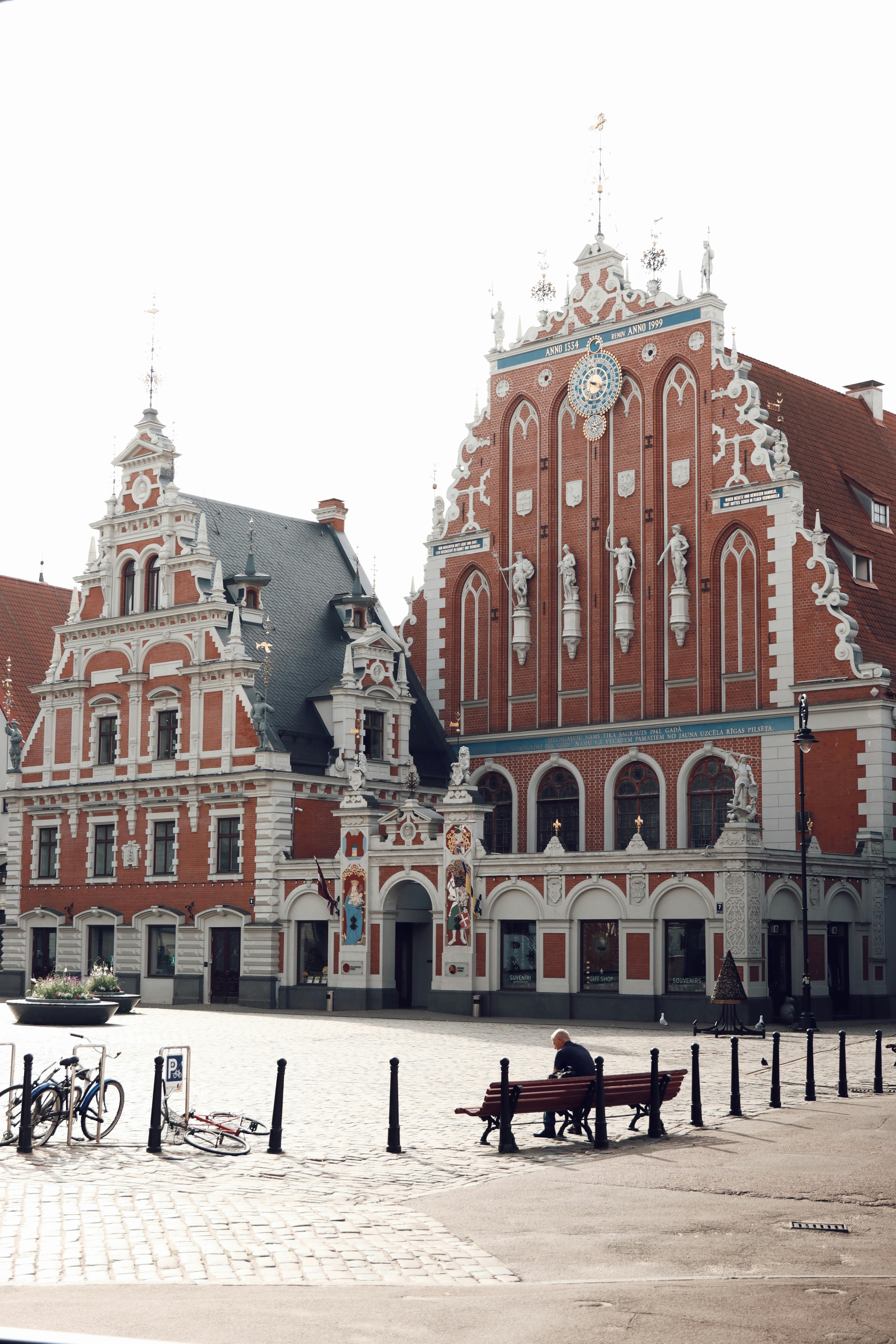 A historic architectural masterpiece in Riga's Old Town, showcasing Gothic and Baroque styles.