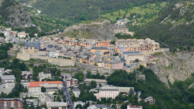 A picturesque aerial view of Puy-Saint-Pierre in Provence-Alpes-Côte d'Azur, France.
