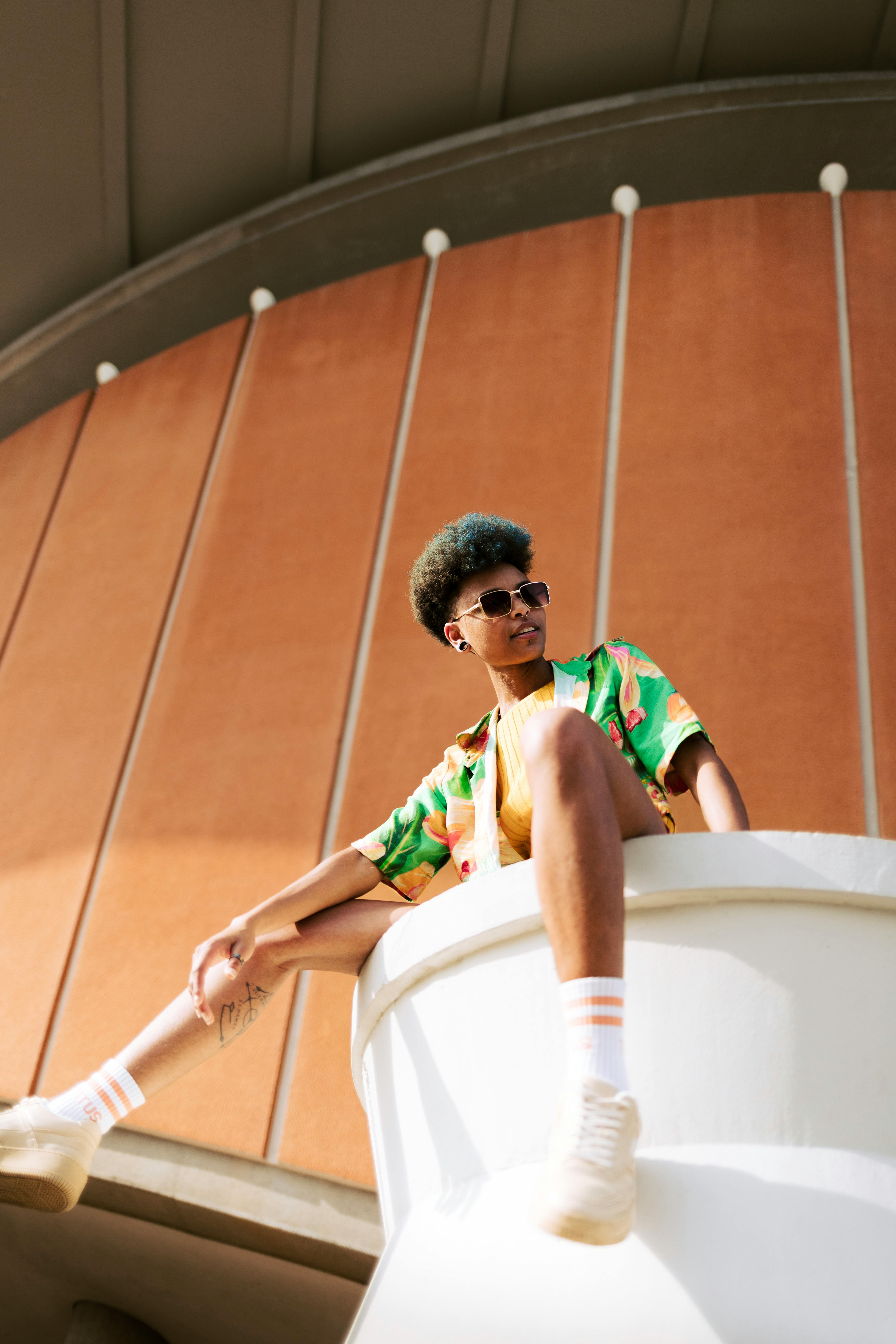 Stylish portrait of a woman in Berlin showcasing modern fashion vibes.