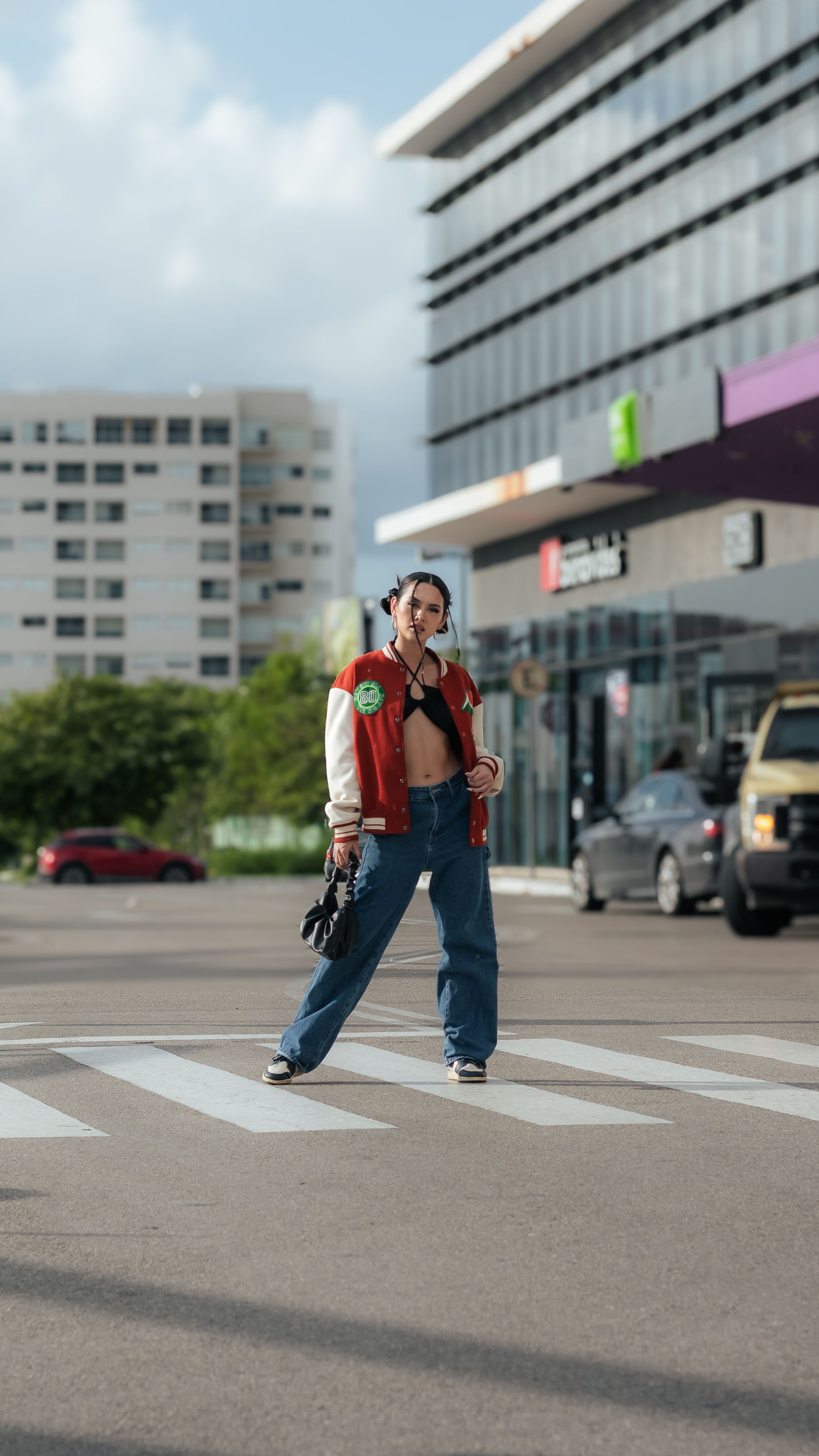 A Fashionable Woman Posing on the Street · Free Stock Photo