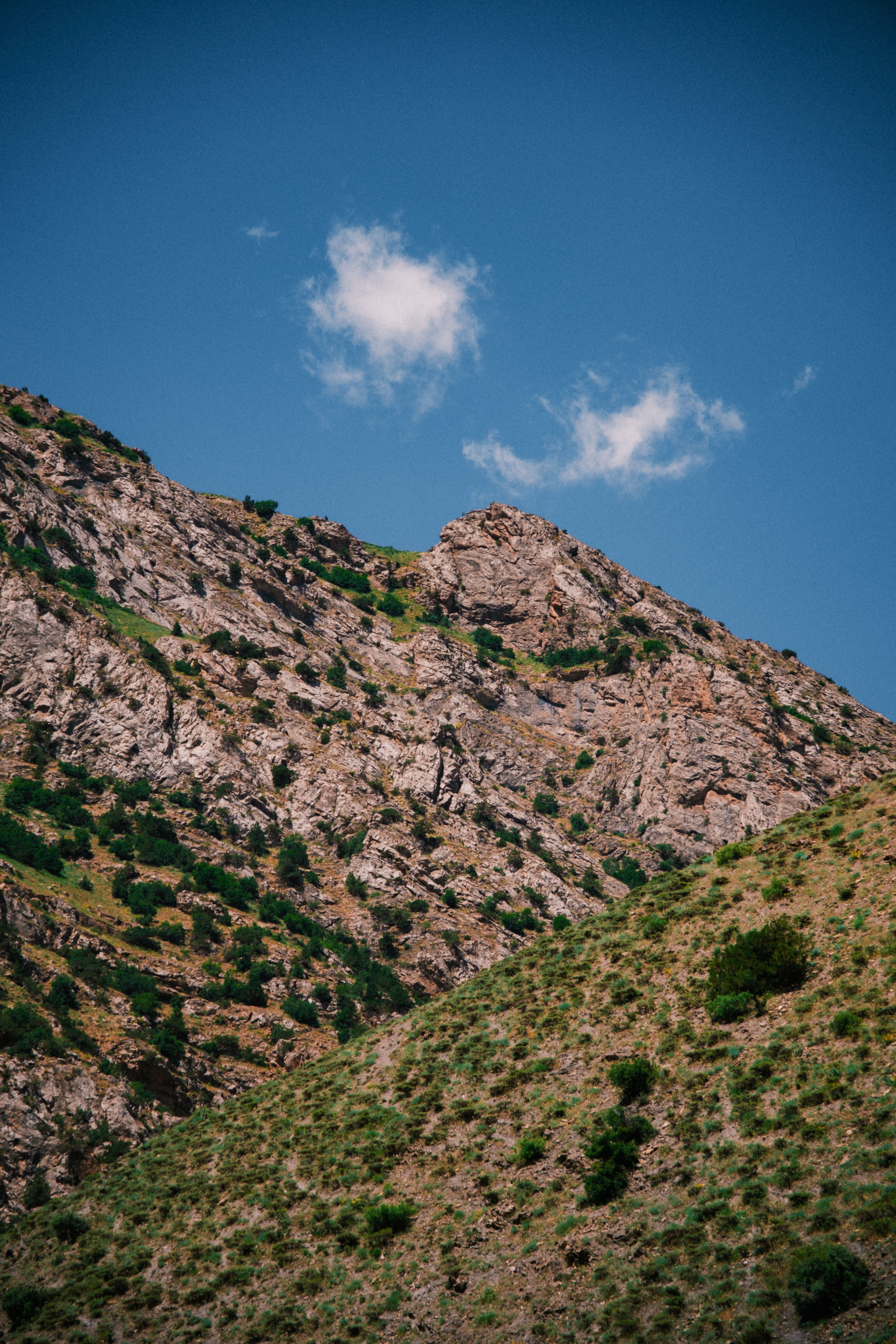 View of Rocky Mountains under a Blue Sky · Free Stock Photo