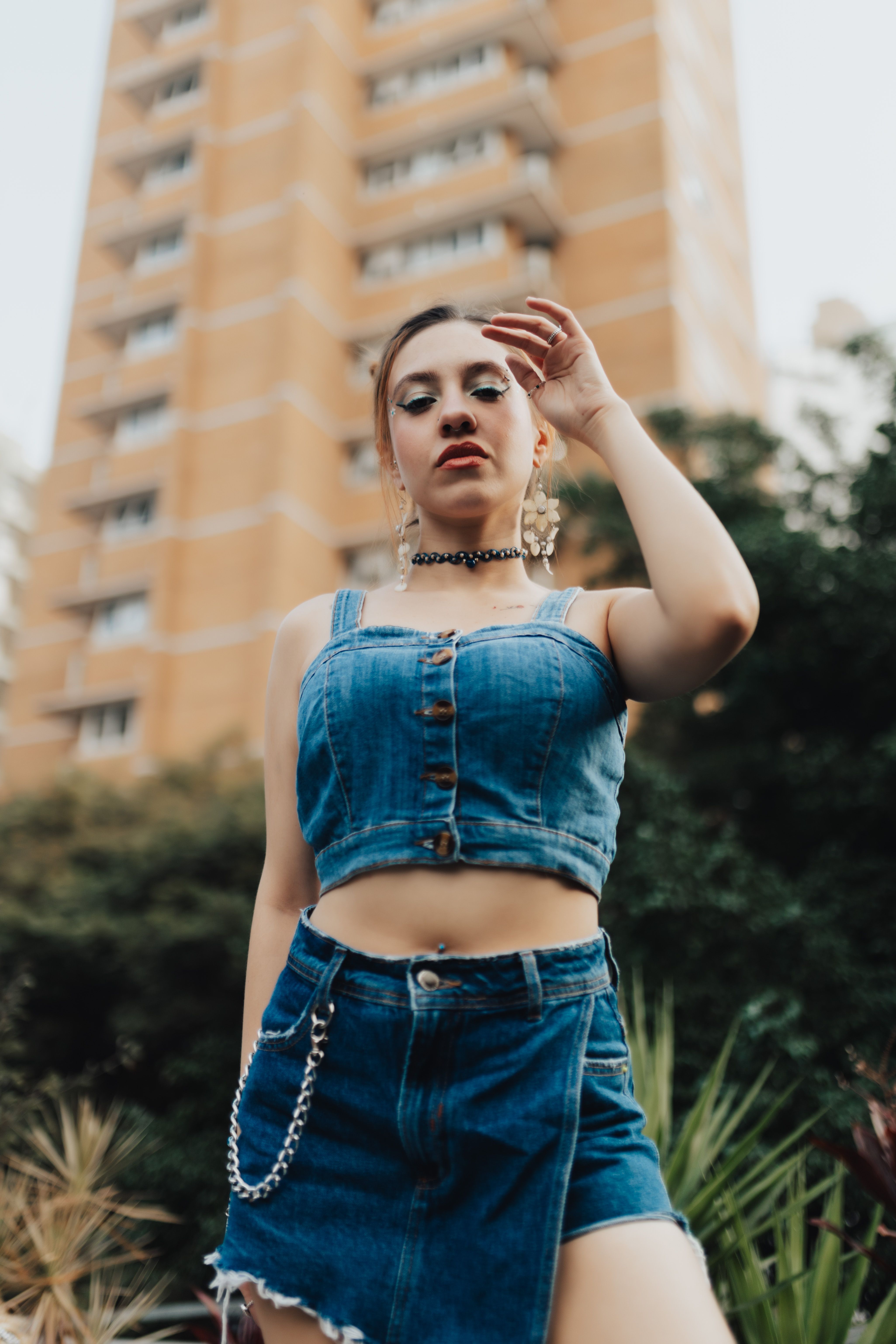 Saia Jeans Curta