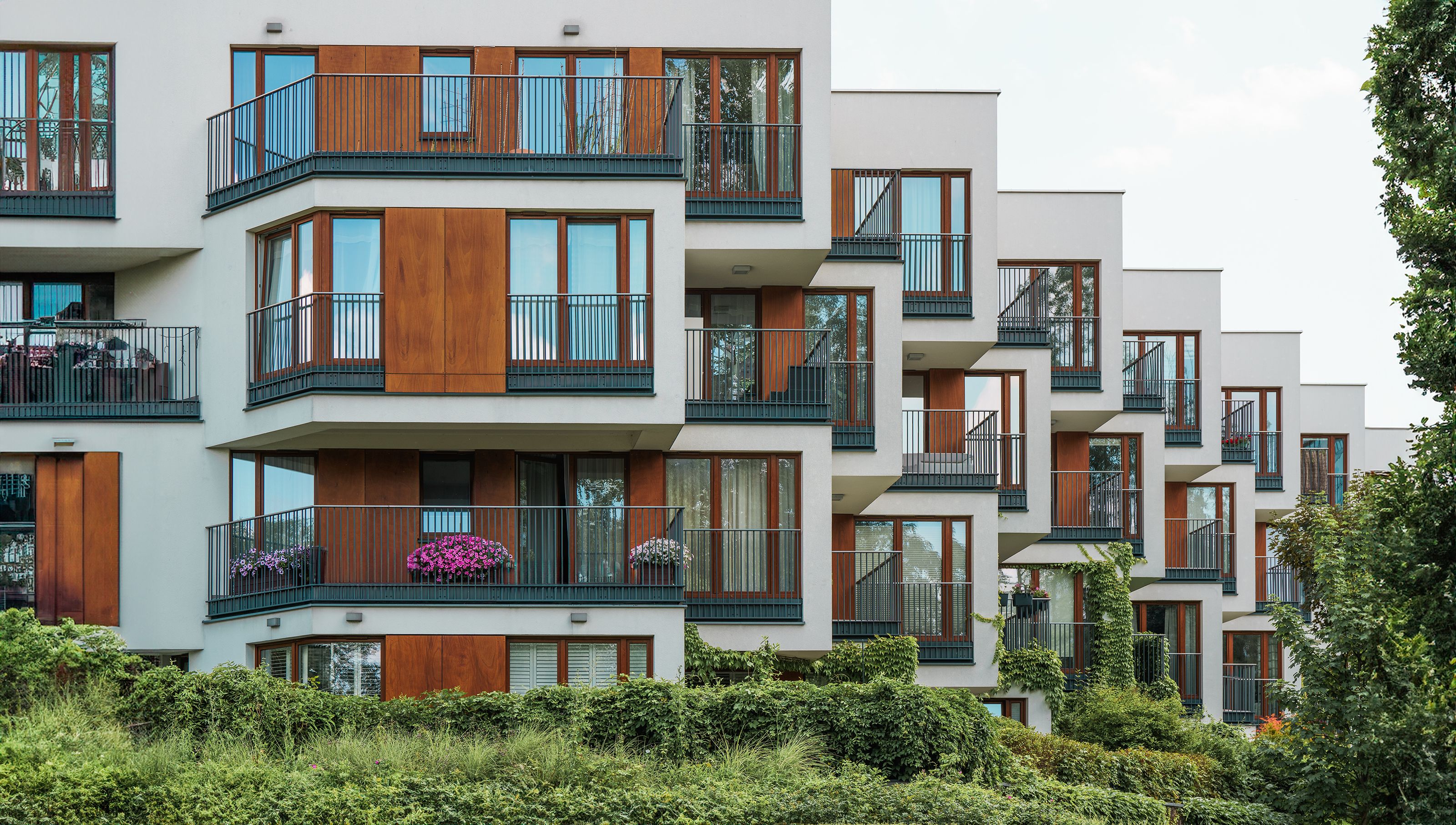 A building with apartments