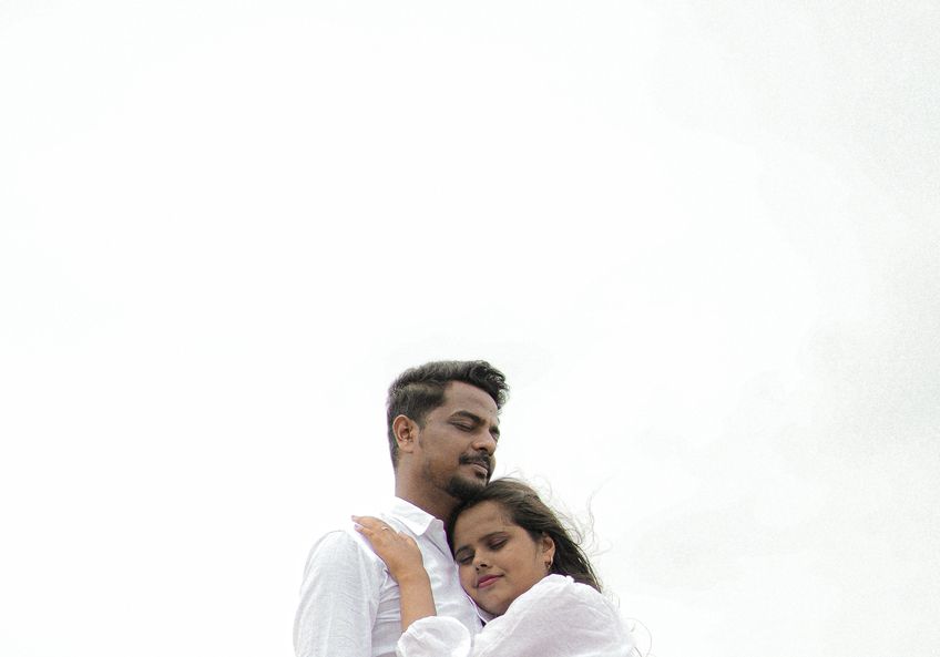 couple video chat on laptop building online relationship