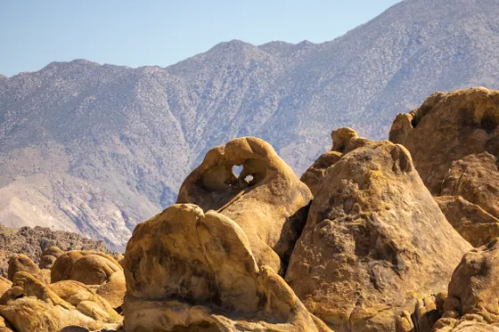 Named balanced rock formations along the Heart of Rocks Loop