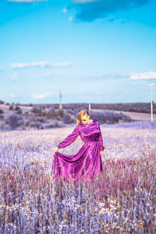 Women's Purple Long Dress