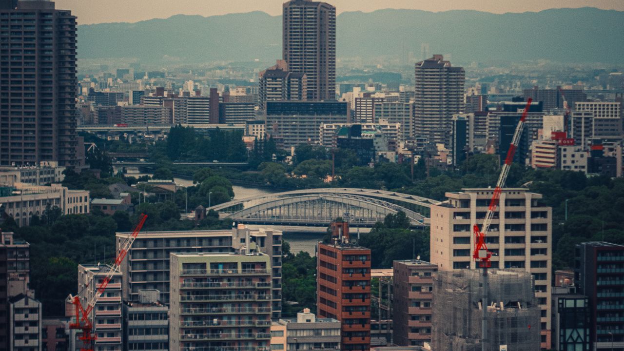 Osaka, Japan skyline