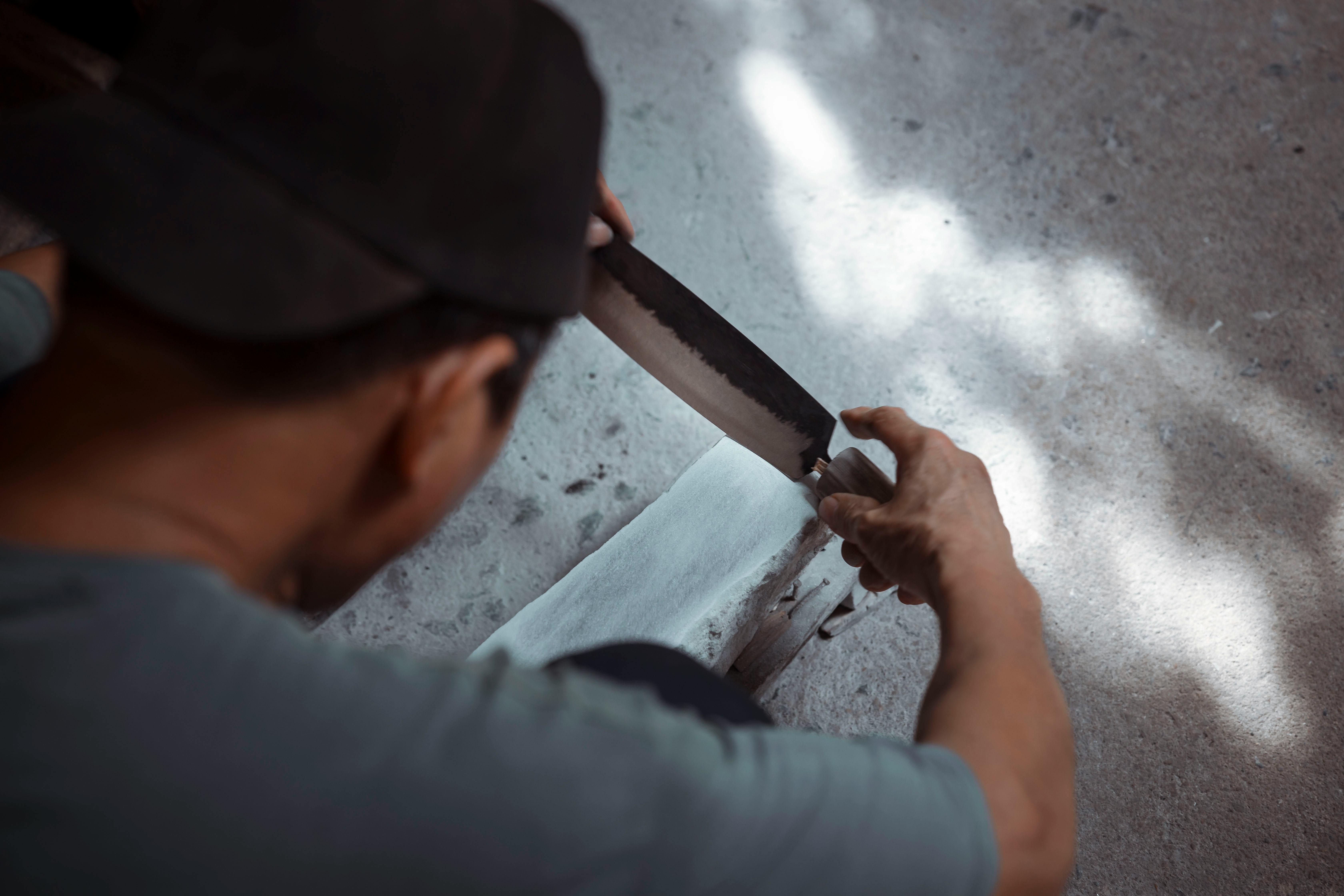 pedra de amolar faca