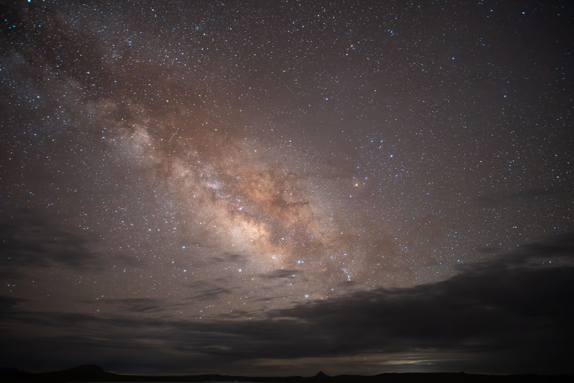 Sky Filled with Stars and Milky Way Visible at Night · Free Stock Photo