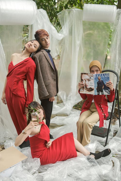 Women Wearing Red Clothes