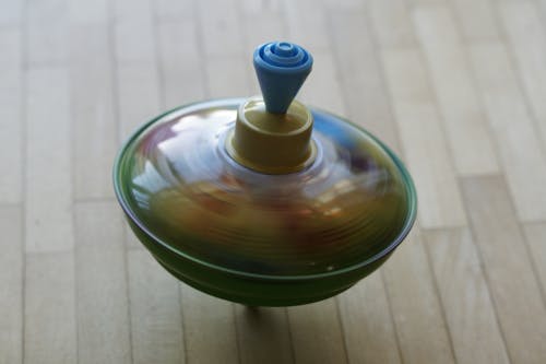 Green and Brown Spin Top