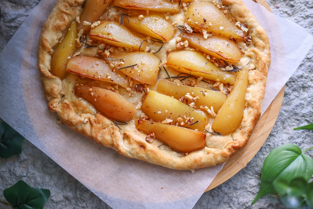 Asian Pear and Walnut Galette