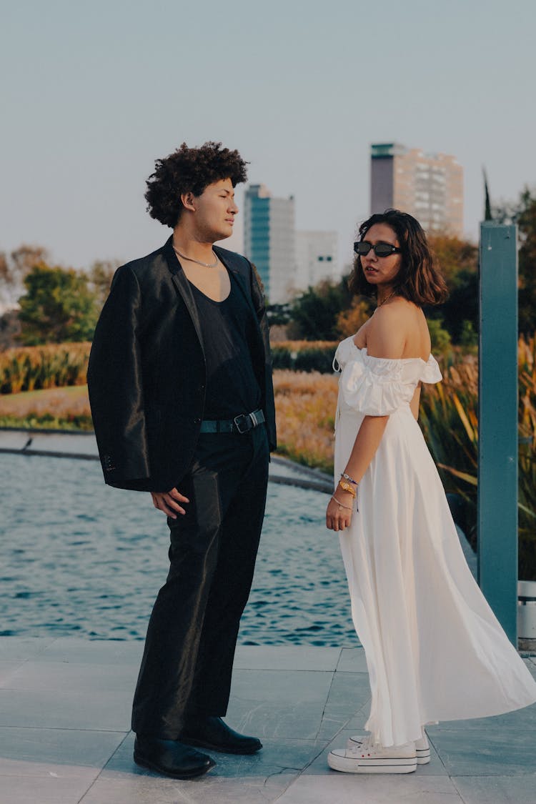 Couple By The Stream In Sunlight 