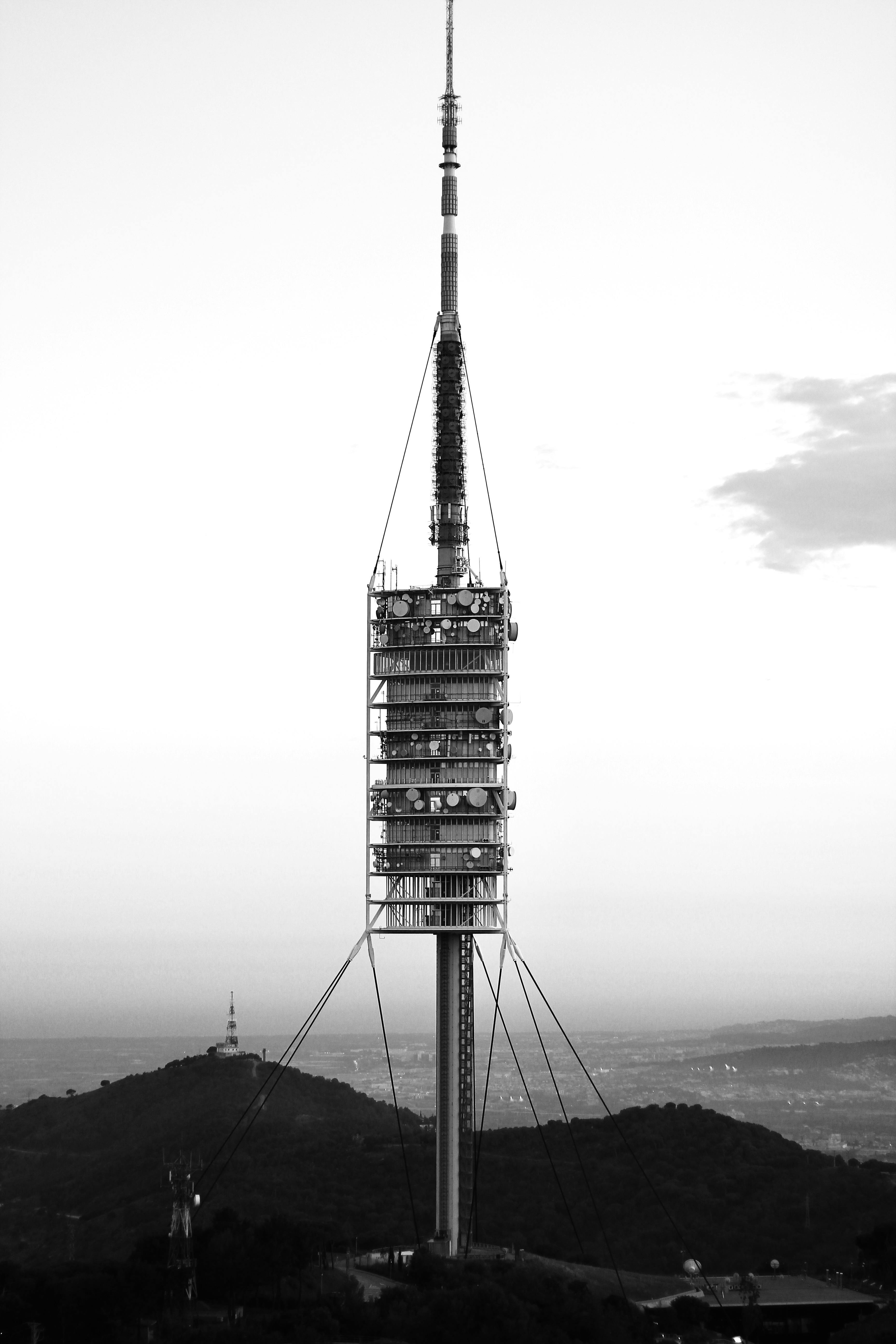 torre de collserola telecommunication tower in barcelona