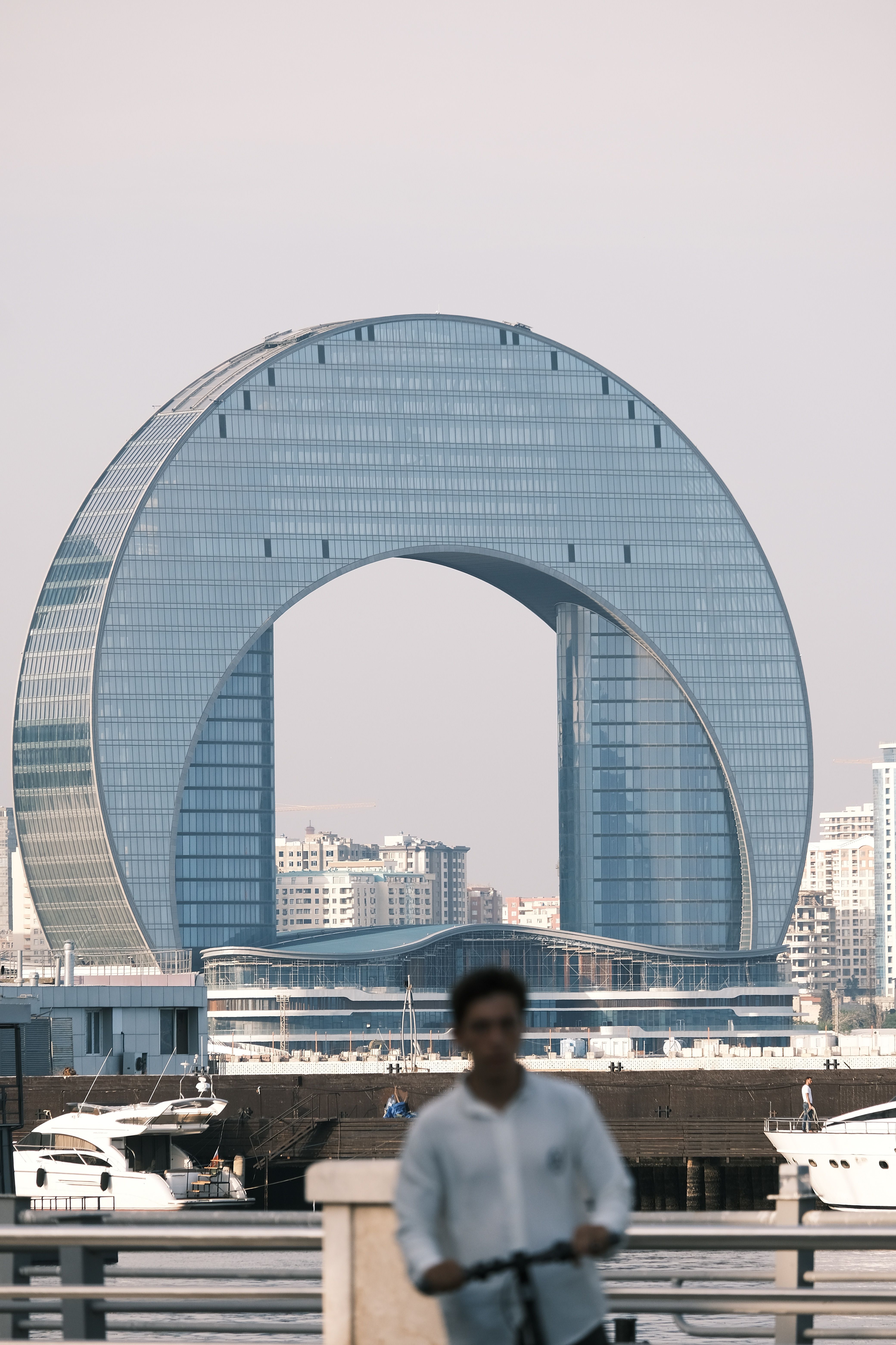 Modern Crescent Hotel in Baku · Free Stock Photo