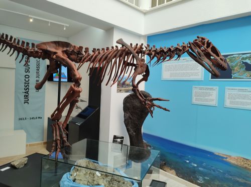Free dinosaur statue in museum Stock Photo