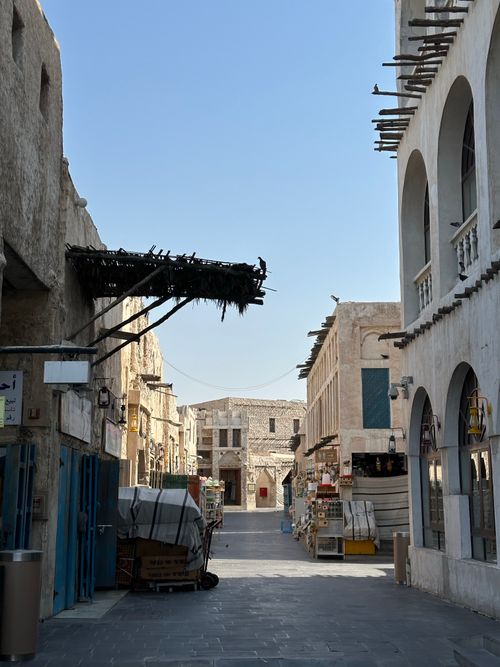 Free Explore the historical charm of Souq Waqif with its unique architecture and vibrant market life in Doha, Qatar. Stock Photo