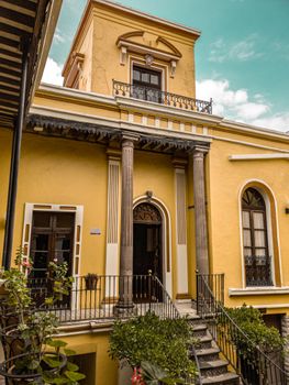 Explore the charming colonial architecture of Toluca with its iconic columns and rich history.