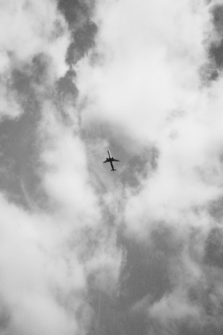 View Of An Airplane Flying 