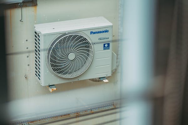 Air conditioning unit outside building