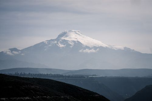 Free Snow-Capped Volcano in Ecuador Stock Photo