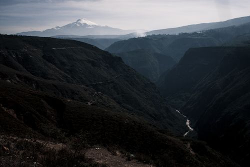 Free Ecuadorian Highlands with Snow-Capped Peak Stock Photo