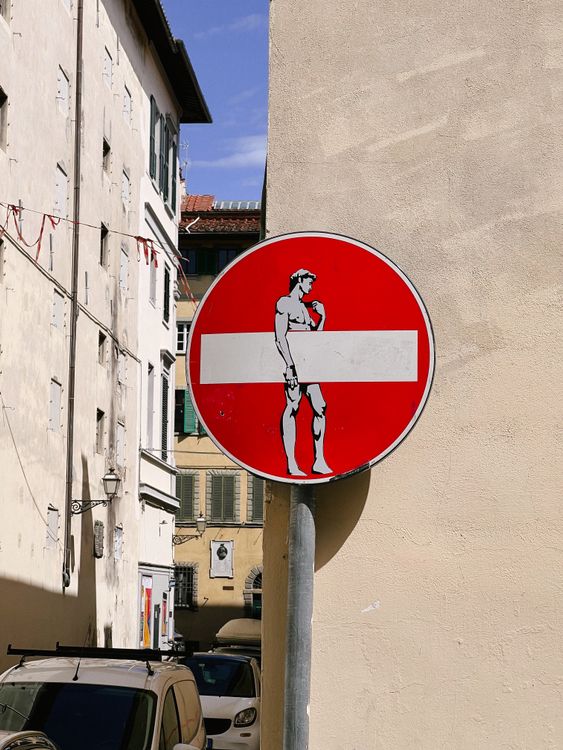 Sign Rt Street Sign Art in Florence · Free Stock Photo