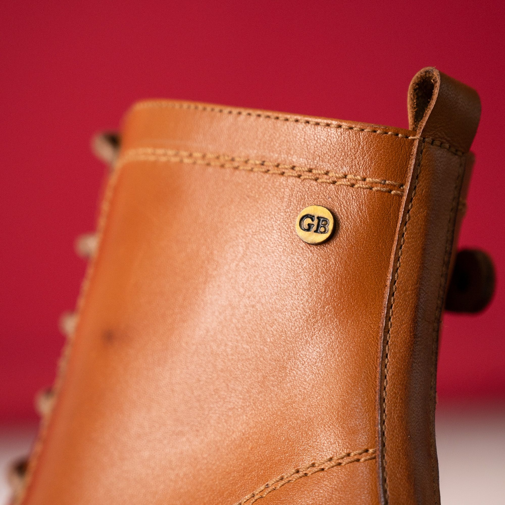 Extreme Close-up of a Leather Shoe