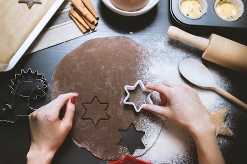 Free Person Holding White Hexagonal Baking Mold Stock Photo