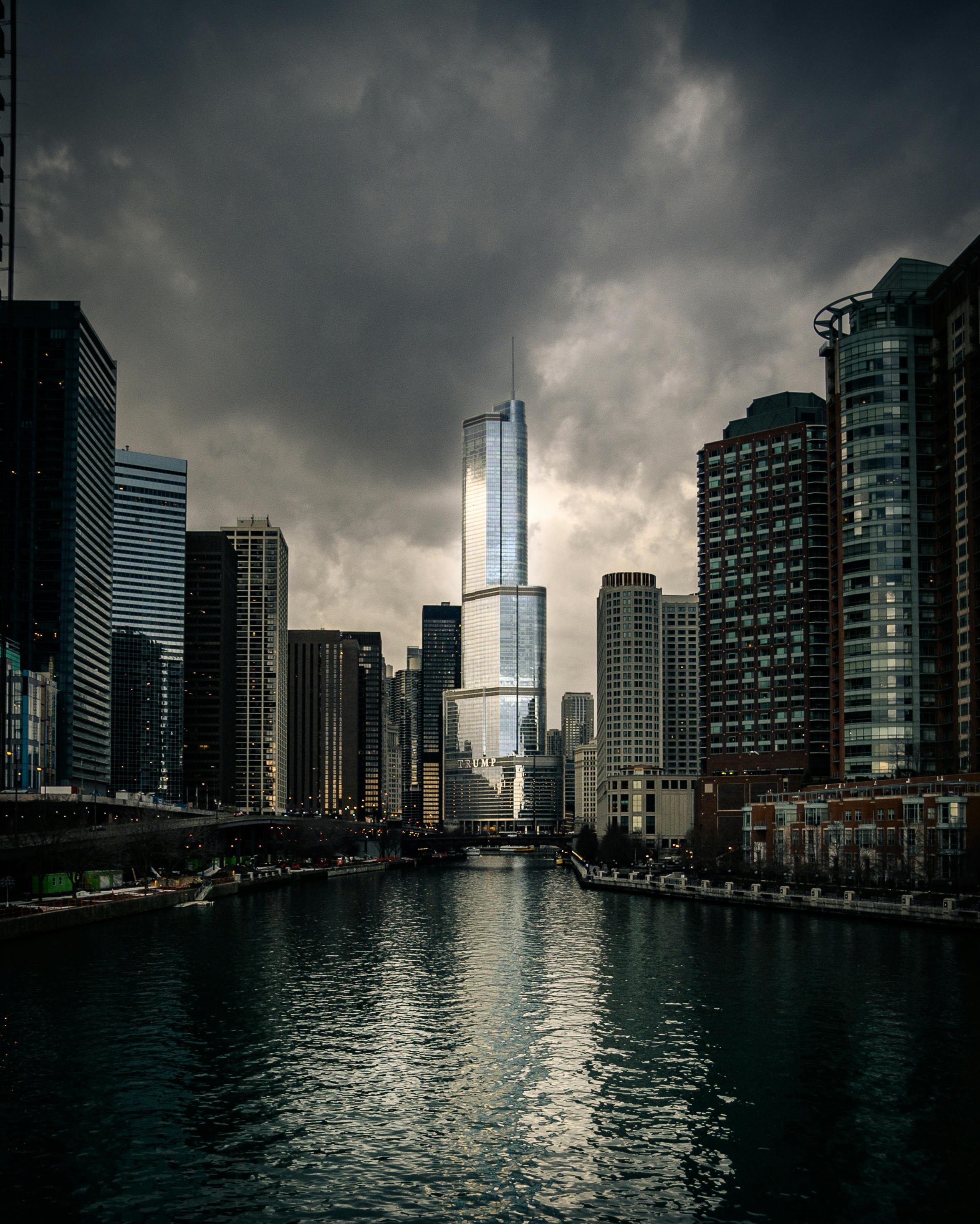 Body of Water Between High-rise Buildings · Free Stock Photo