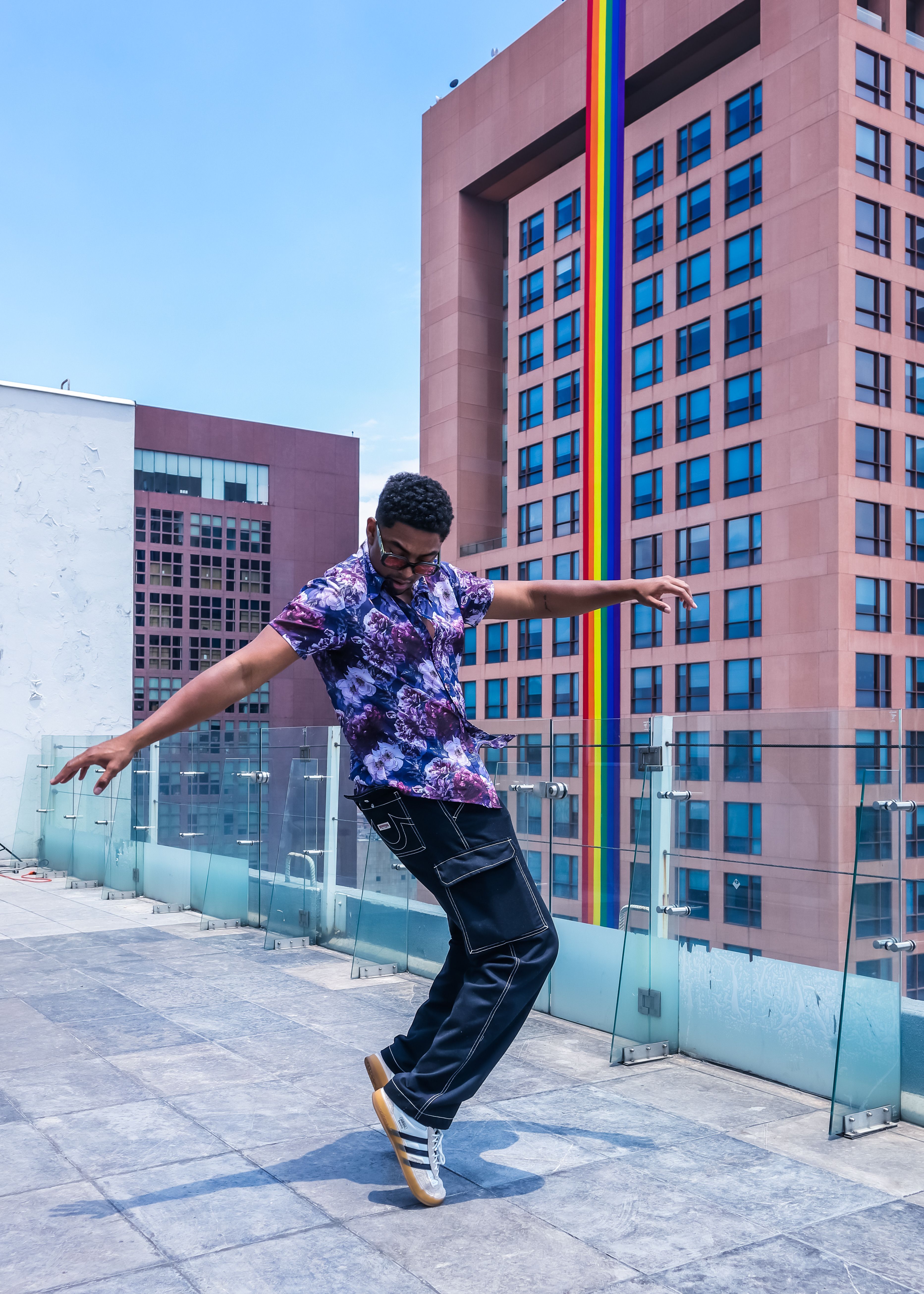 Man in Shirt Posing on Rooftop · Free Stock Photo