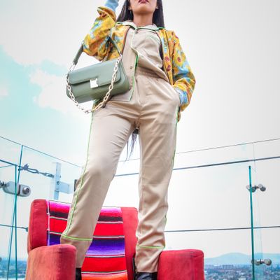 Beige Utility Jumpsuit
