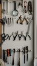 Close-up of Tools on a Wall