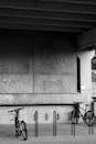 Bicycles Parked near Wall