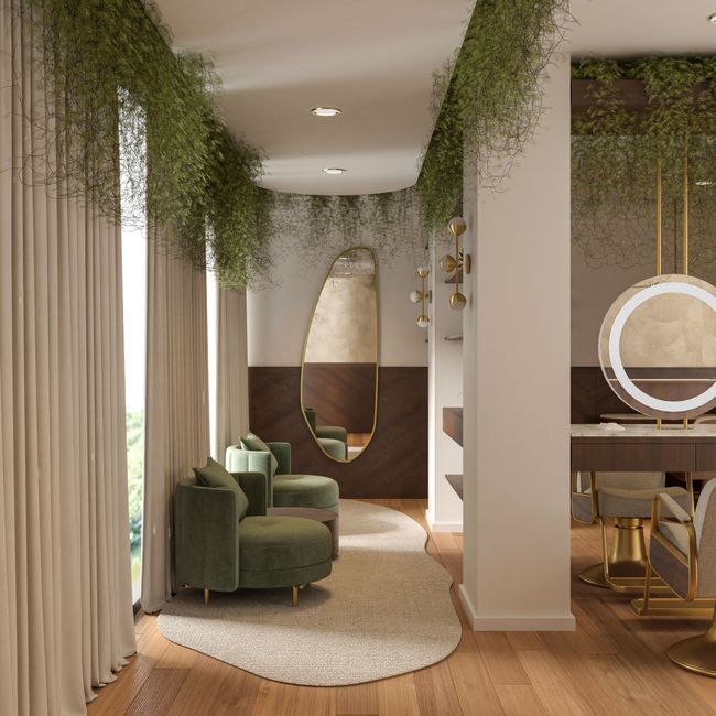 Stylish salon decor