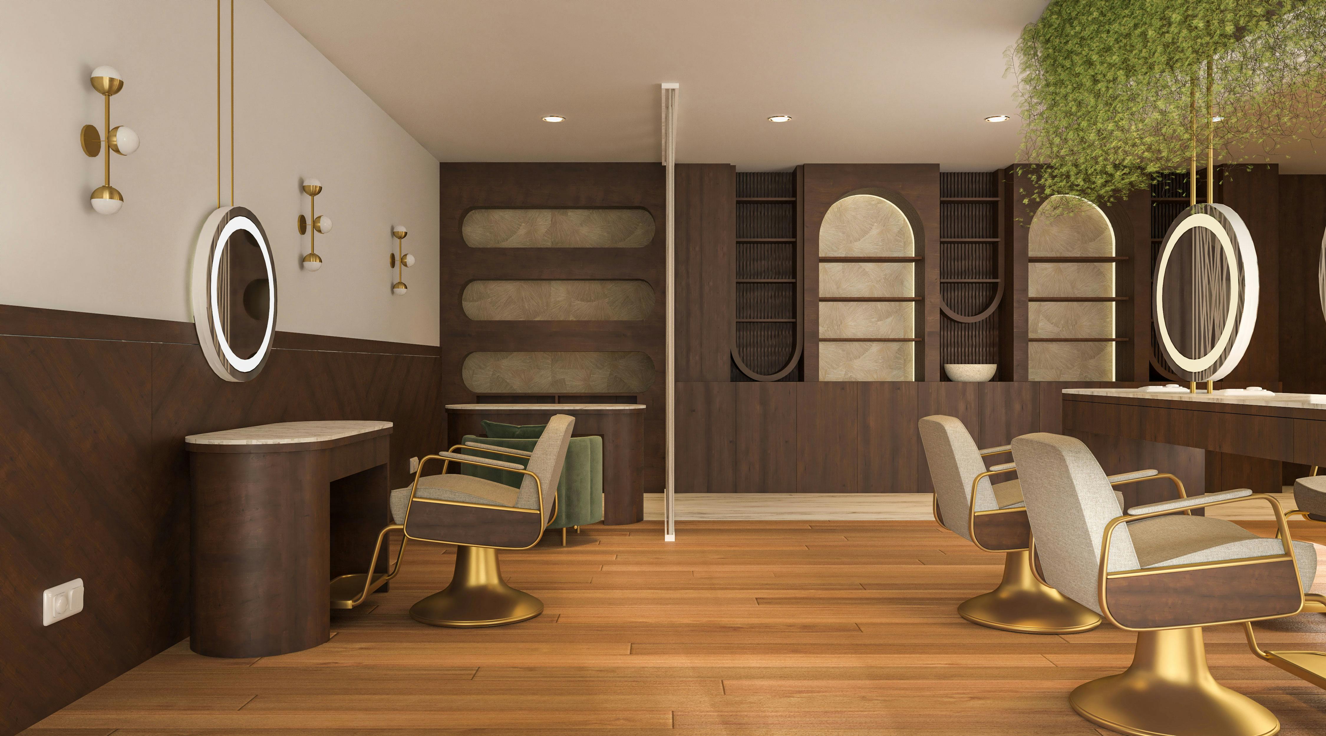 interior design of salon