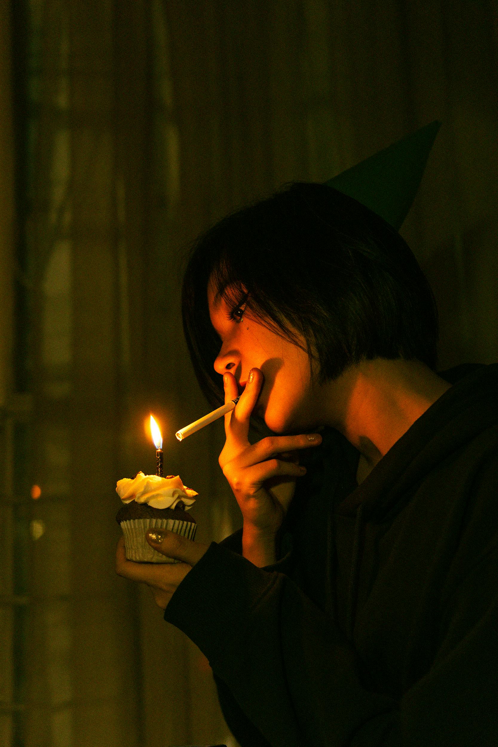 생일 케이크 완성