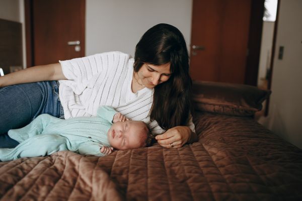 Mother and baby moment