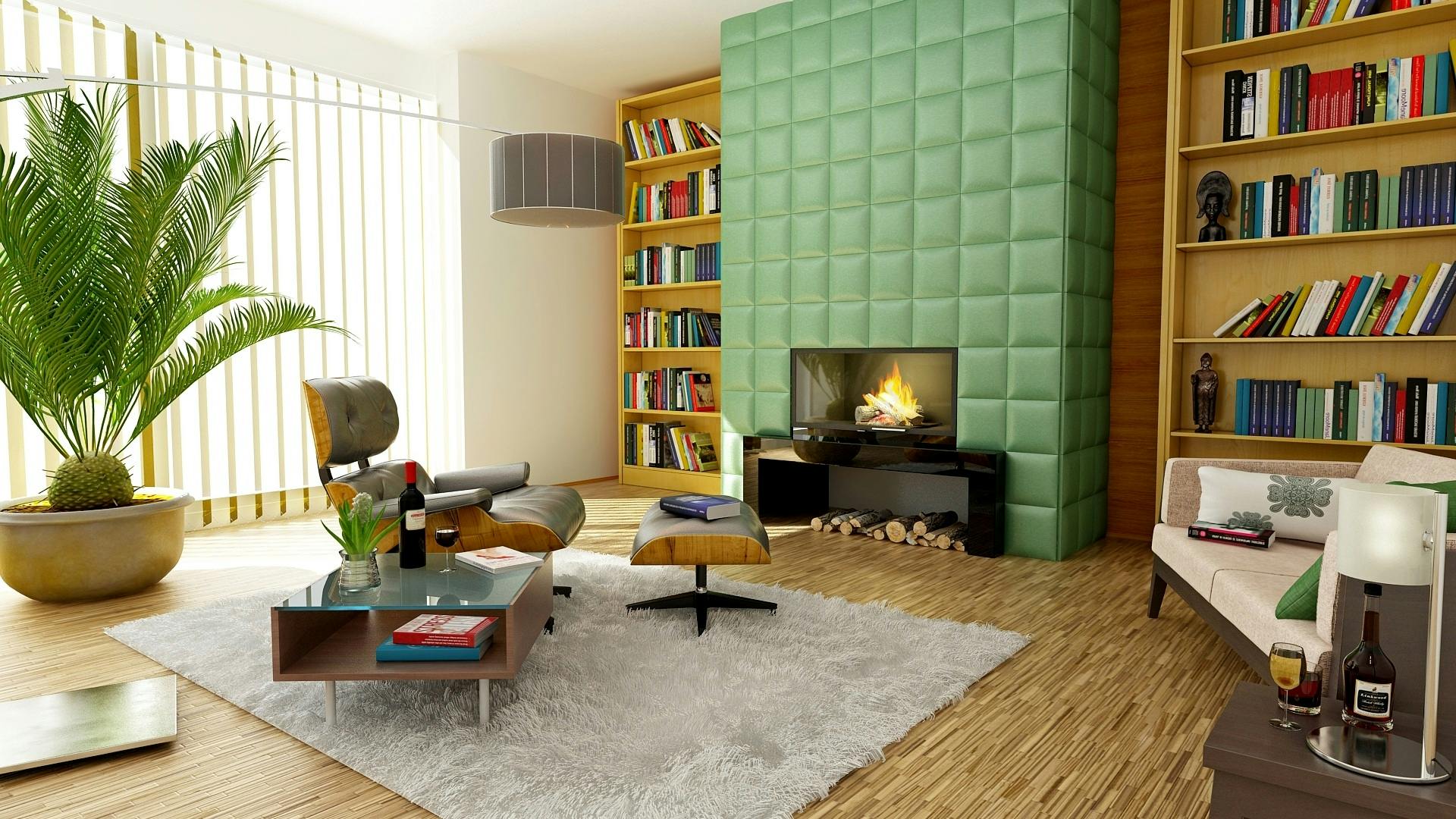 Green Ideas Plant and Furniture - Living Room Design