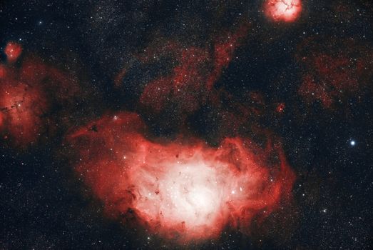 Vivid depiction of the Lagoon Nebula showcasing cosmic beauty and celestial wonders.