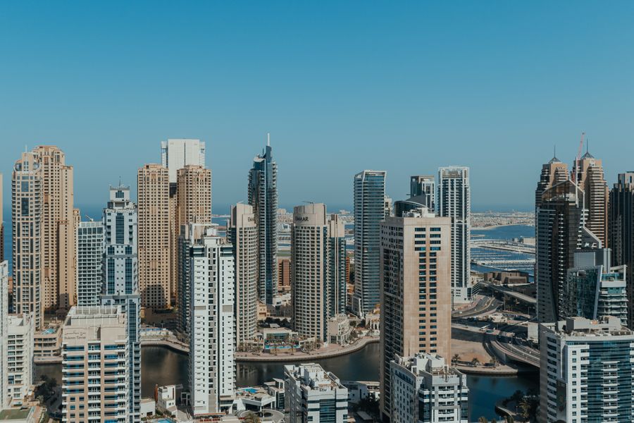 Dubai business district skyline