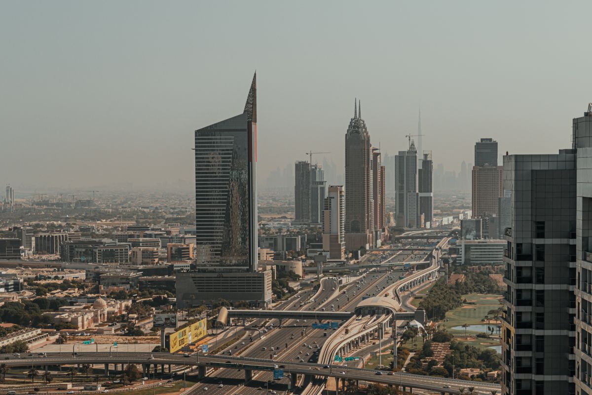 Dubai skyline, the market The Meta Future designs digital products for
