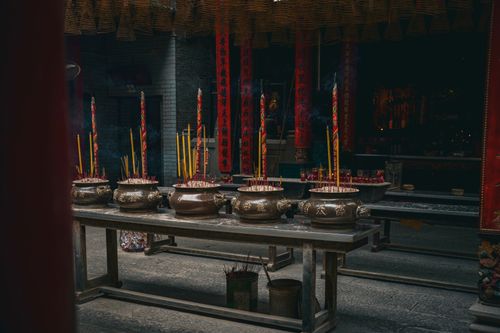 Free Traditional incense burning with pots in a Vietnamese temple setting, Ho Chi Minh City. Stock Photo