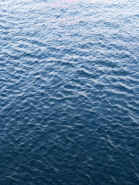 A high-resolution image of the ocean's surface featuring calming blue waves and intricate texture.