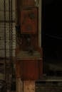 Vintage, Wooden Telephone Box on Wall