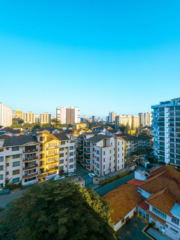 Aerial view of Nairobi skyline