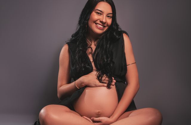 Smiling pregnant woman