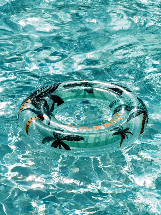 Floatie In Ocean Floatie in Plam Trees on Water · Free Stock Photo