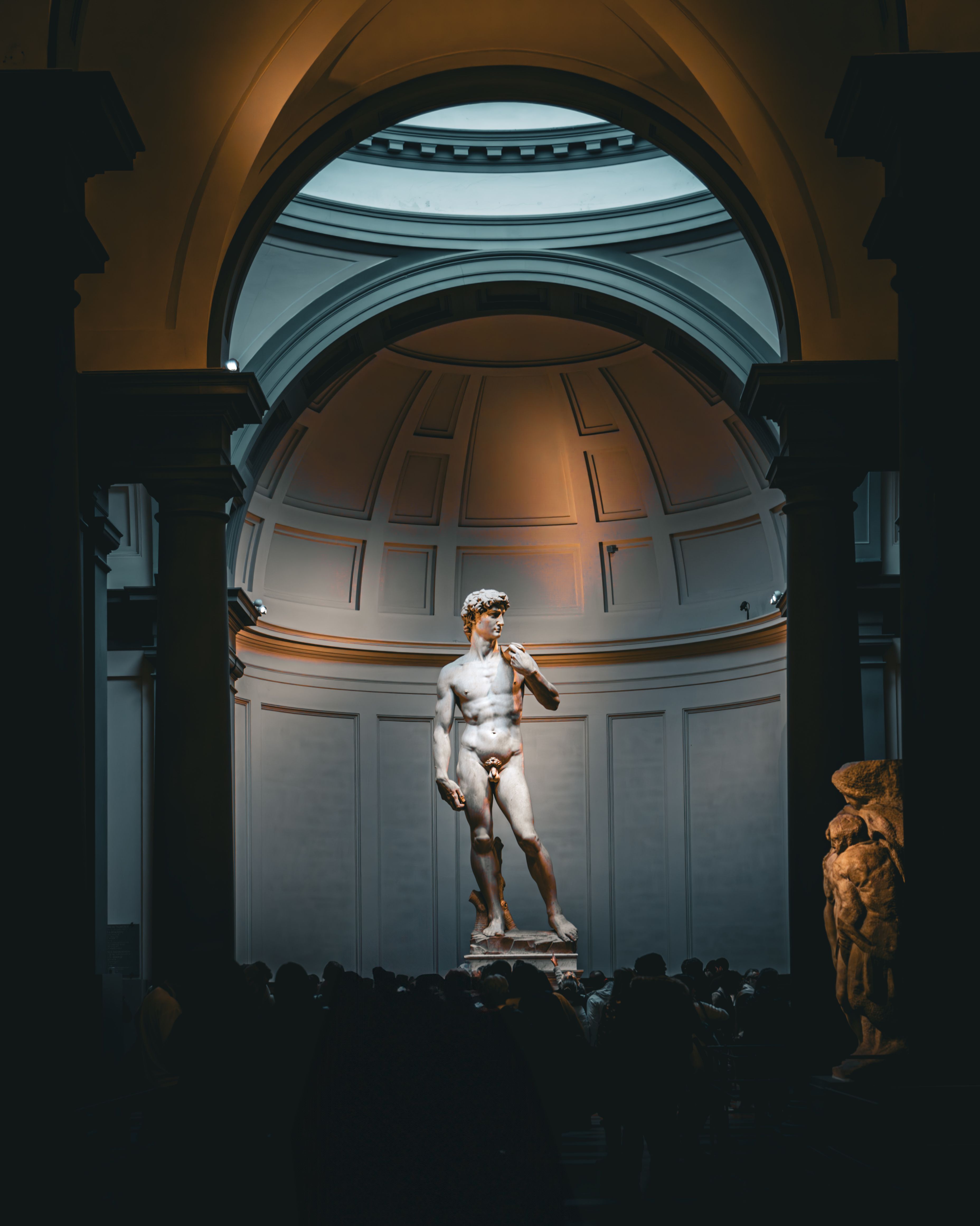 Marble Sculpture of David by Michelangelo in the Gallery of the Academy ...